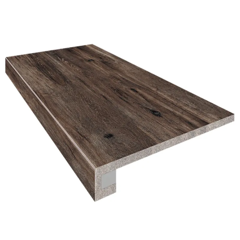 Ступень Estima Brigantina wenge, BG05 33x120 + подступенок 14.5x120, неполированный, бортик без насечек