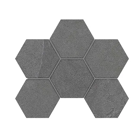 Мозаика Estima Terra anthracite, LN03/TE03 Hexagon 25x28.5, неполированная