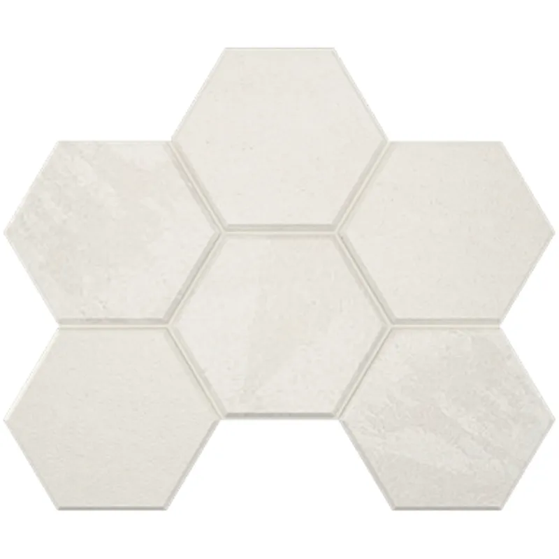 Мозаика Estima Terra white, LN00/TE00 Hexagon 25x28.5, неполированная
