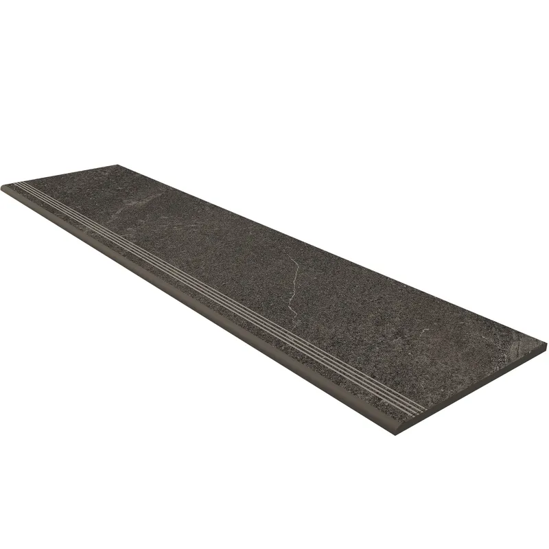 Ступень Estima Gabbro anthracite, GB03 30x120x10, неполированная с насечками