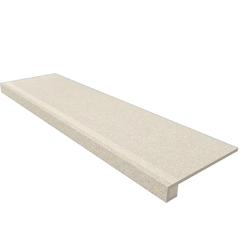 Ступень Estima Cosmos beige, CM02 33x120, неполированная, бортик без насечек + подступенок 14,5x120