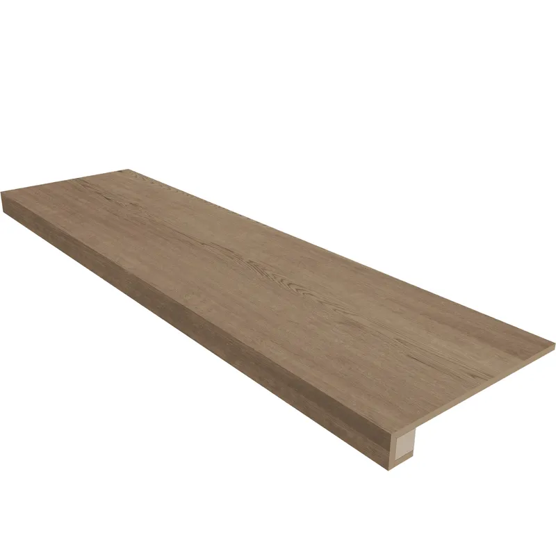 Ступень Estima Classic Wood rusty beige, CW03 33x120, неполированная, бортик без насечек + подступенок 14,5x120