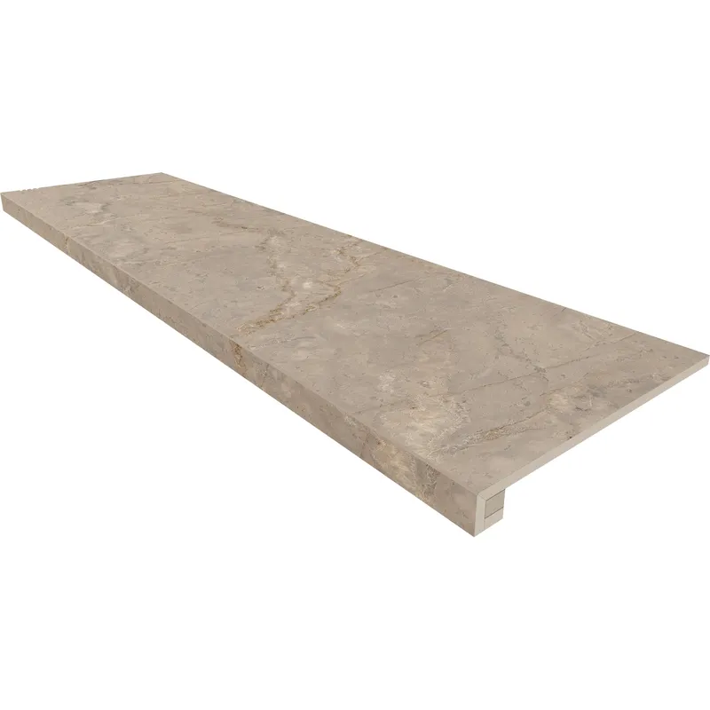 Ступень Estima Bernini decape, BR02 33x120, неполированная, бортик без насечек + подступенок 14,5x120