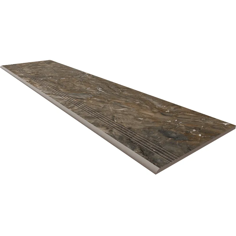 Ступень Estima Bernini dark brown, BR04 30x120, неполированная с насечками