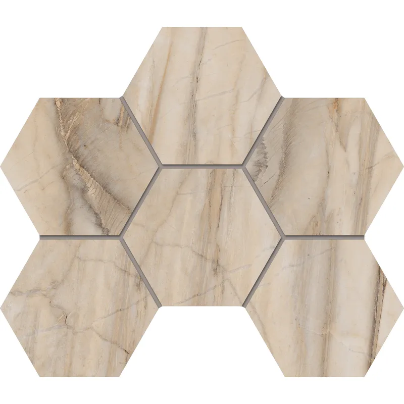 Мозаика Estima Bernini pearl, BR01 Hexagon 25x28.5, неполированная