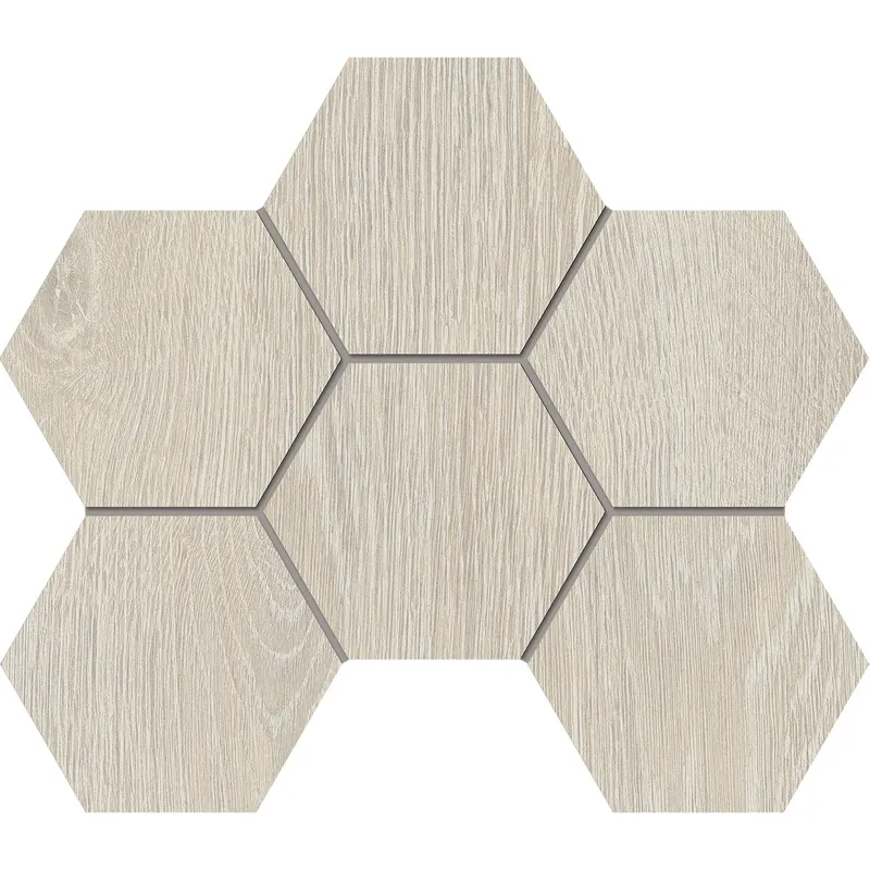 Мозаика Estima Kraft Wood nordic, KW00 Hexagon 25x28.5, структурированная