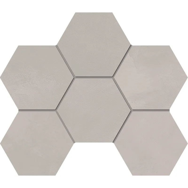 Мозаика Estima Graffito light grey, GF01 Hexagon 25x28.5, неполированная