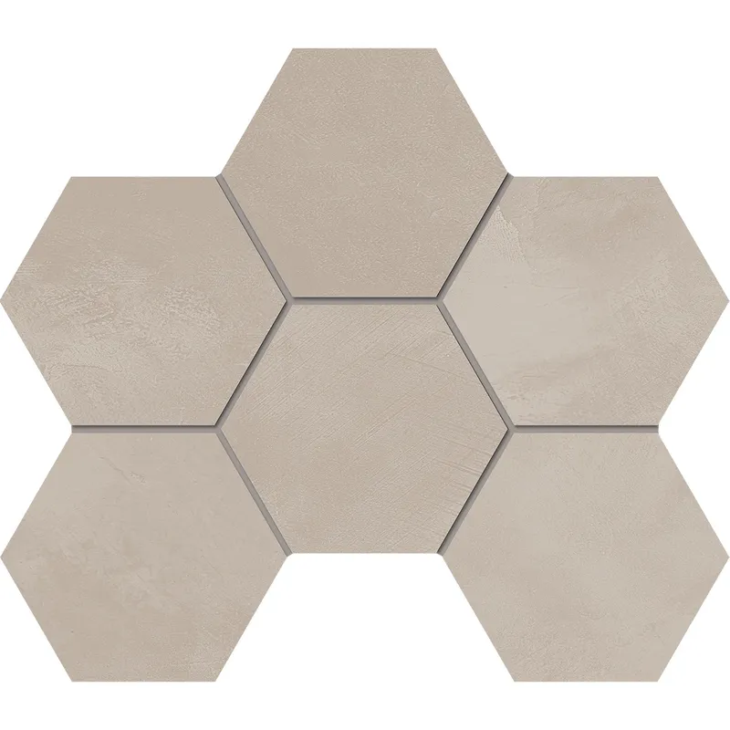Мозаика Estima Graffito light beige, GF02 Hexagon 25x28.5, неполированная
