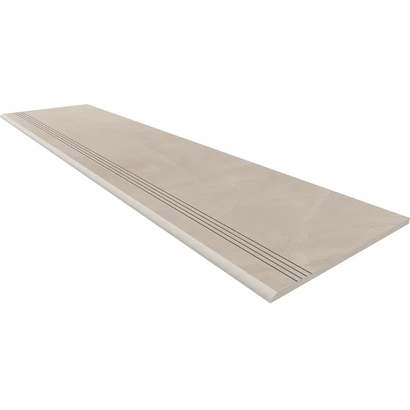 Ступень Estima Graffito beige, GF02 30x120, неполированная с насечками