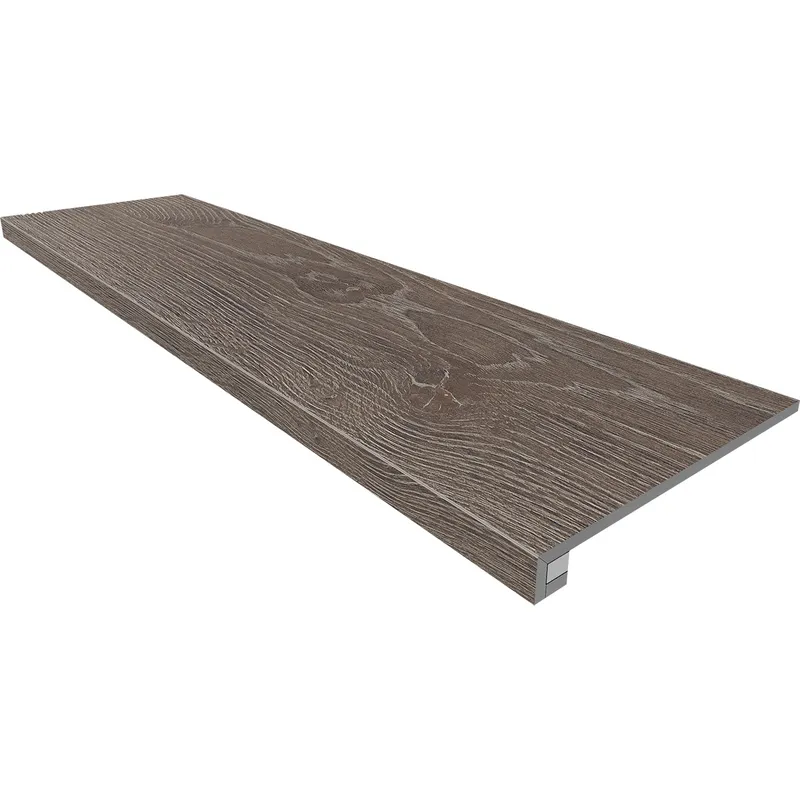 Ступень Estima Kraft Wood wenge, KW03 33x120, структурированная, бортик без насечек + подступенок 14,5x120