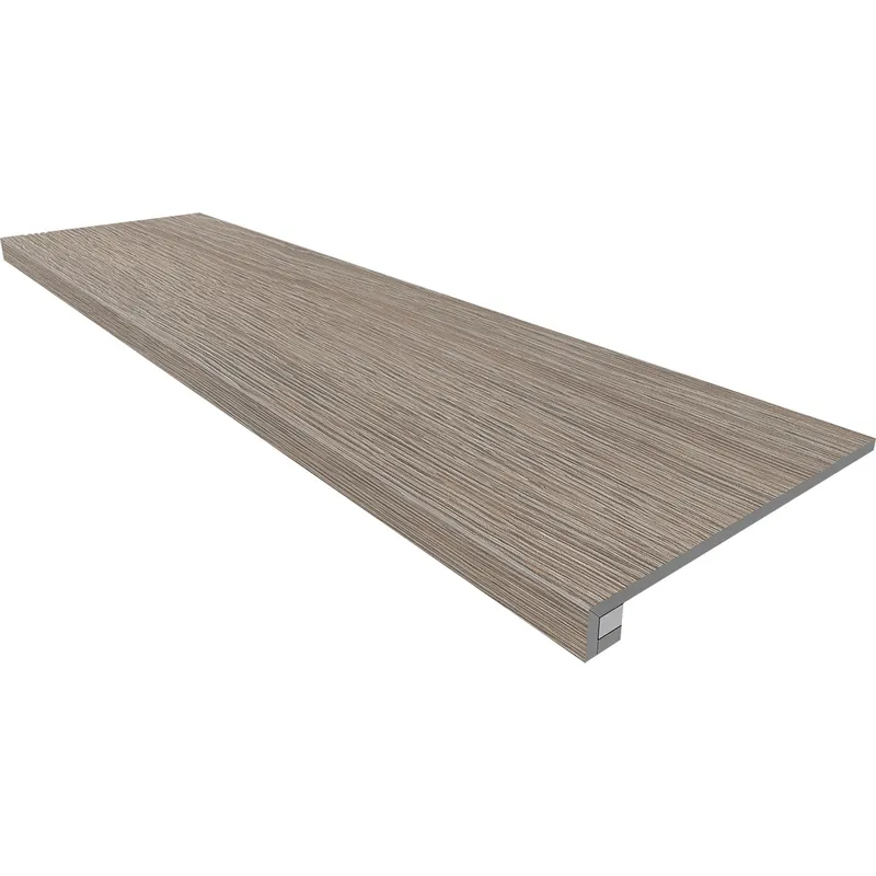 Ступень Estima Kraft Wood Light grey, KW02 30x120, структурированная с насечками