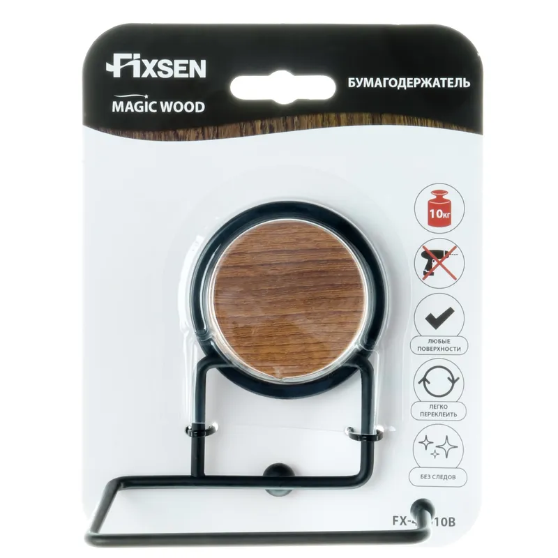 Держатель туалетной бумаги Fixsen Magic wood без крышки — вид под углом