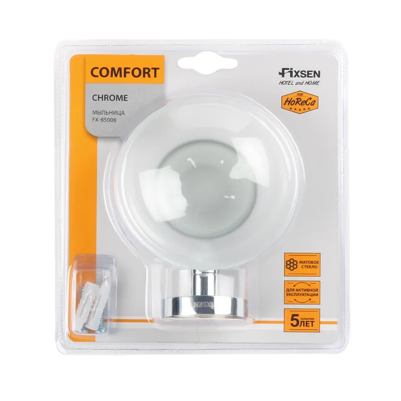 Мыльница Fixsen Comfort Chrome — вид под углом