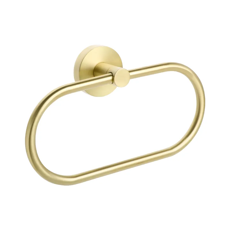 Держатель для полотенца Fixsen Comfort gold кольцо — вид под углом