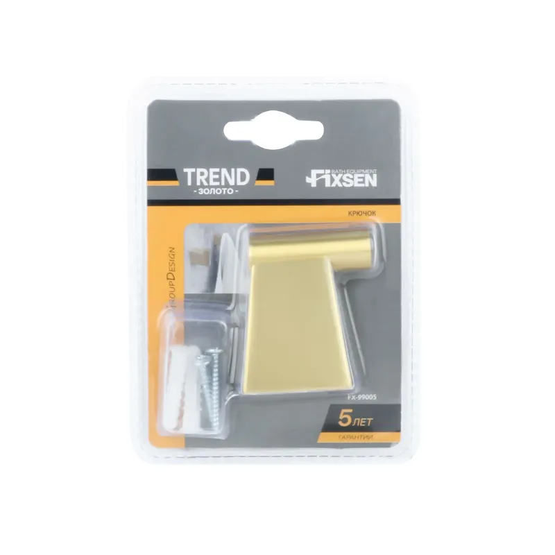 Крючок Fixsen Trend gold — вид под углом