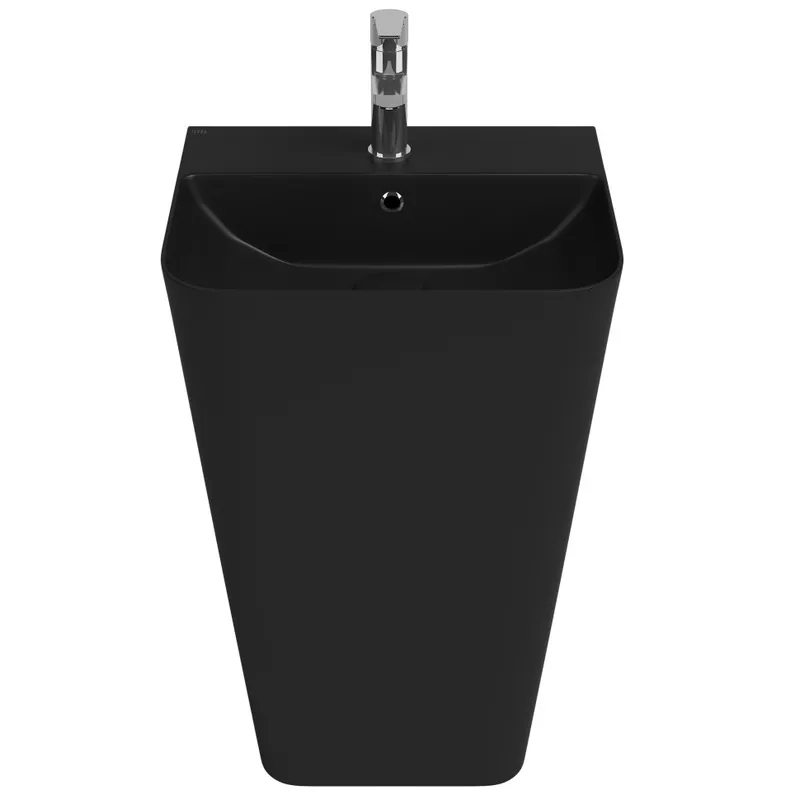 Раковина напольная Isvea Sott'Aqua Monoblock 50 см, черный — вид под углом