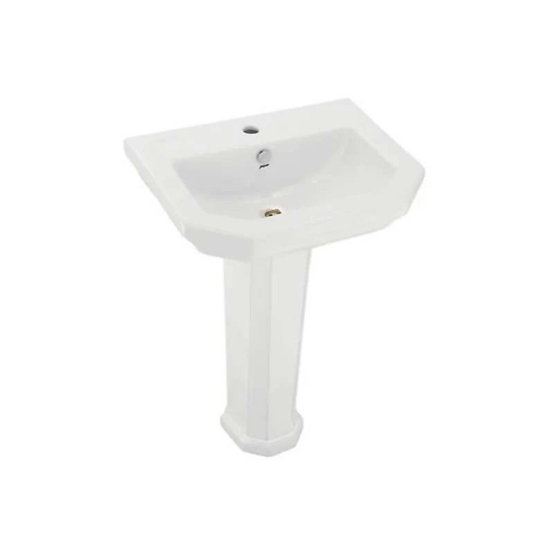 Раковина Jaquar Queen's QNS-WHT-7801 — на фоне синей плитки с узором