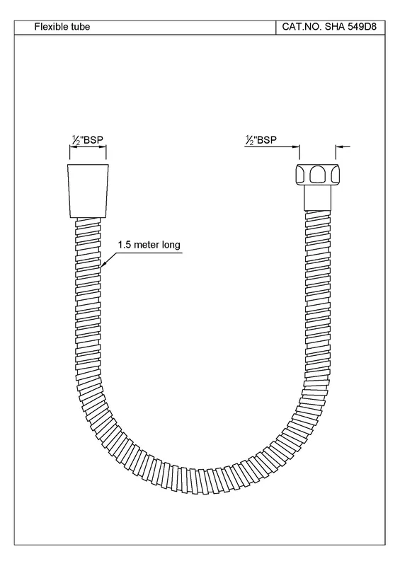 Душевой шланг Jaquar SHA-CHR-549D8 — изделие под углом