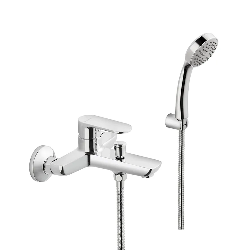 Смеситель для ванны Kerama Marazzi Piano + душевая лейка и шланг, хром