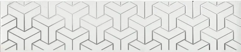 Бордюр Ломбардиа белый матовый 25x5,4