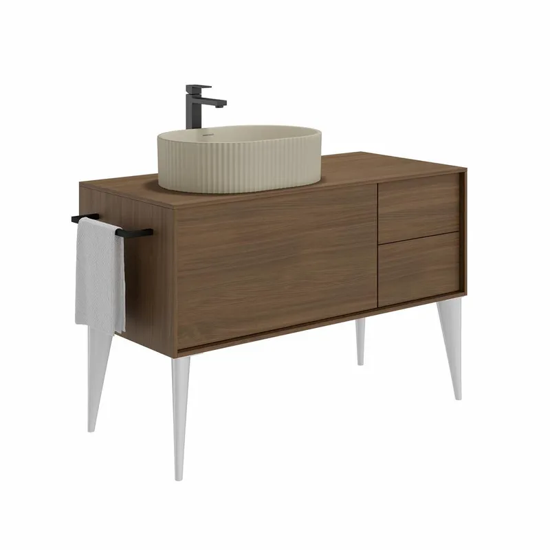Тумба KERAMA MARAZZI ATOLLO напольная/подвесная с ящиками 110, деревянная