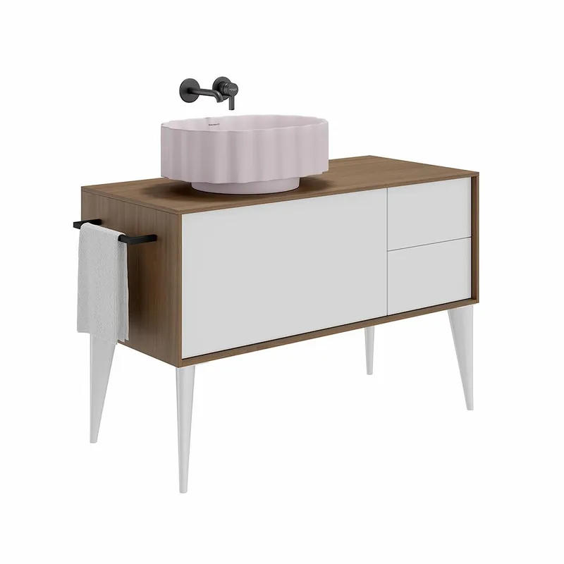 Тумба KERAMA MARAZZI ATOLLO напольная/подвесная с ящиками 110, белая матовая