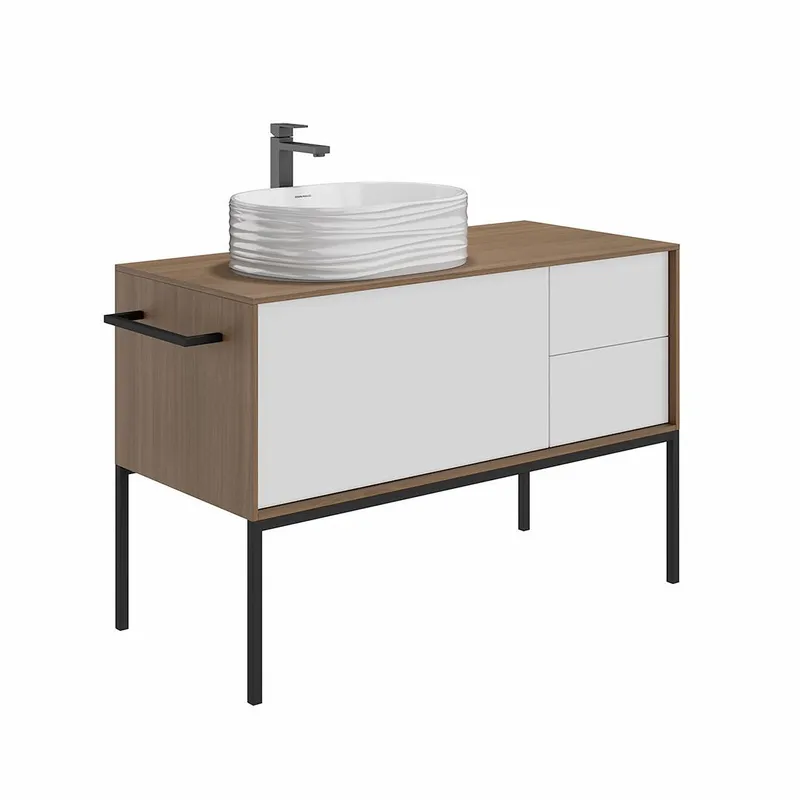 Тумба KERAMA MARAZZI ATOLLO напольная/подвесная с ящиками 110, белая матовая