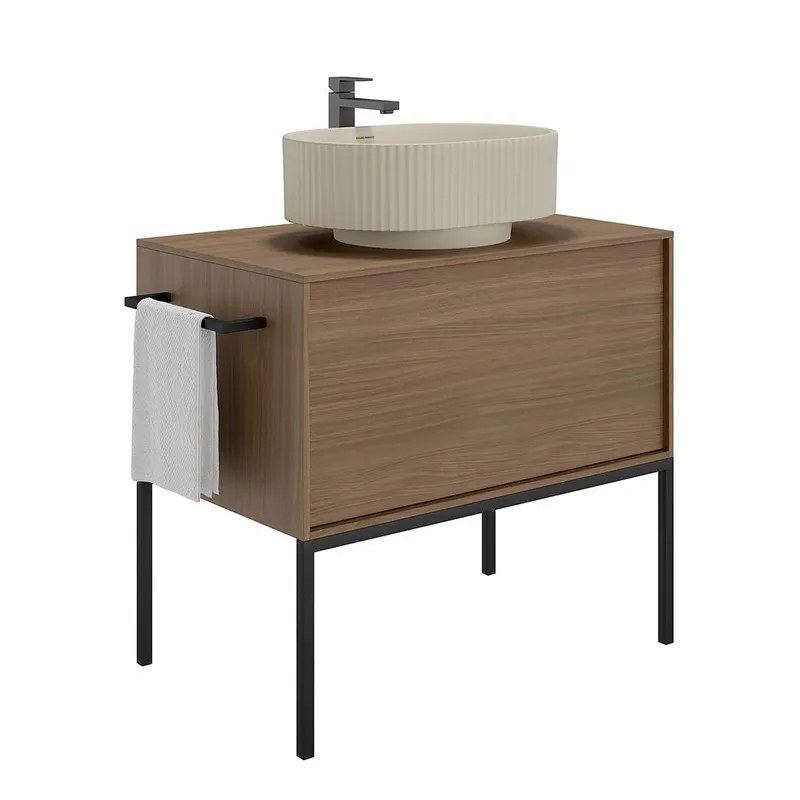 Тумба KERAMA MARAZZI Atollo напольная/подвесная с ящиком 80, деревянная