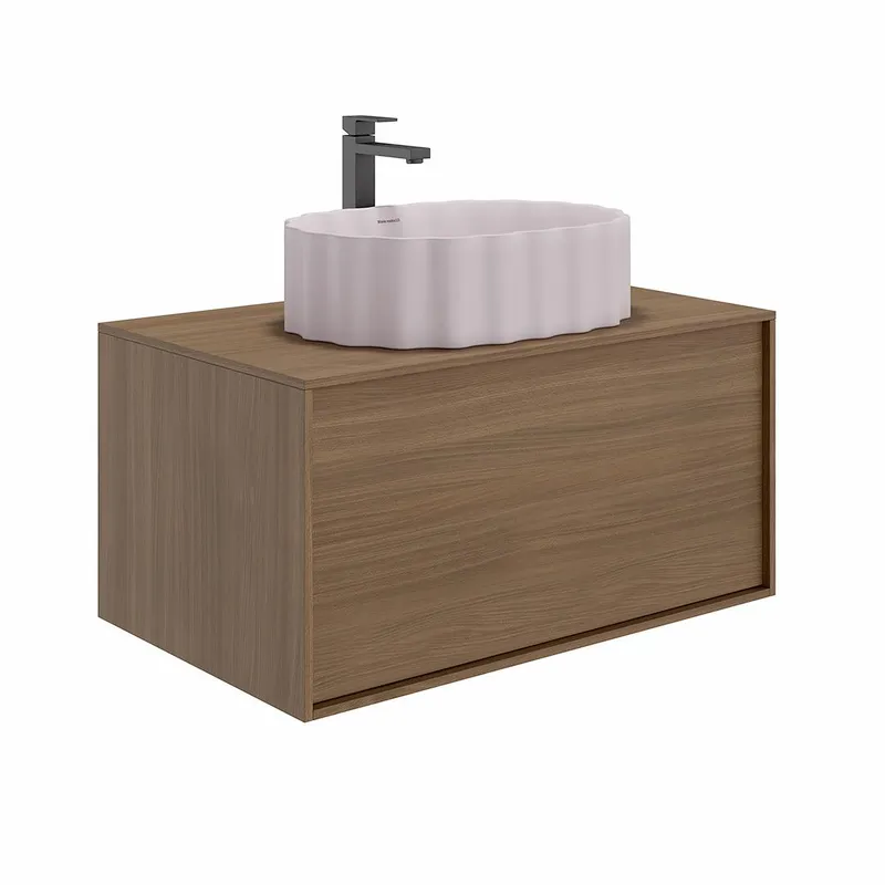Тумба KERAMA MARAZZI Atollo напольная/подвесная с ящиком 80, деревянная