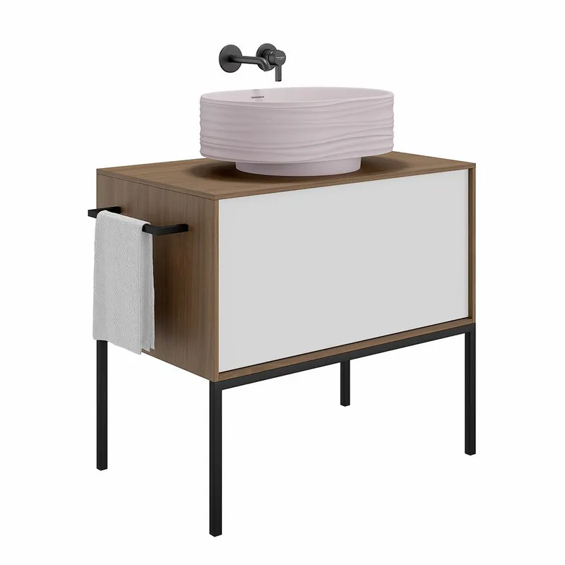 Тумба KERAMA MARAZZI Atollo напольная/подвесная с ящиком 80, белая матовая