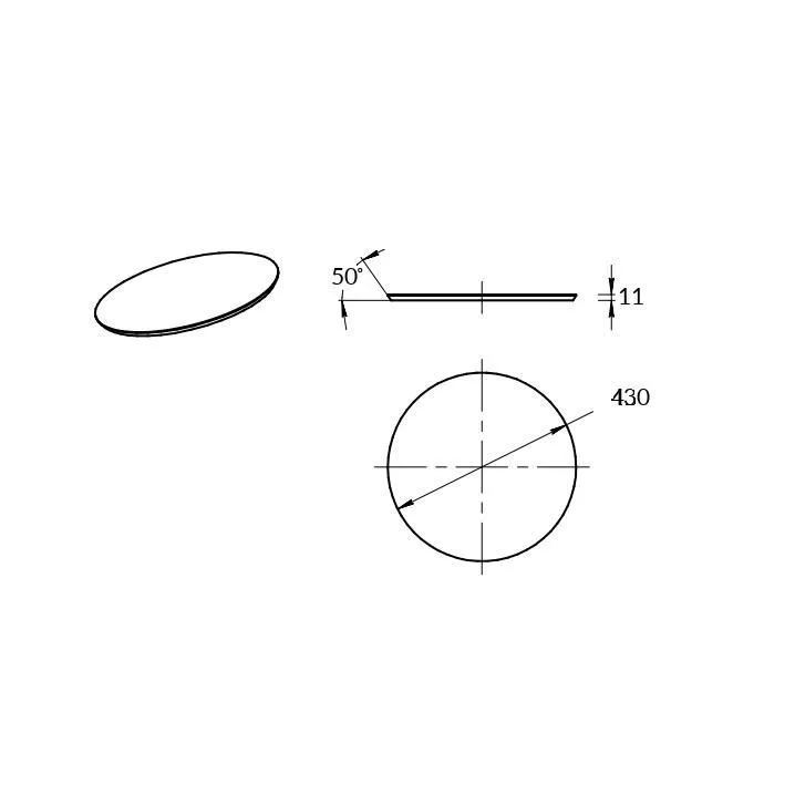 Спец. изделие декоративное CONO Onice синий (круг.полка)
