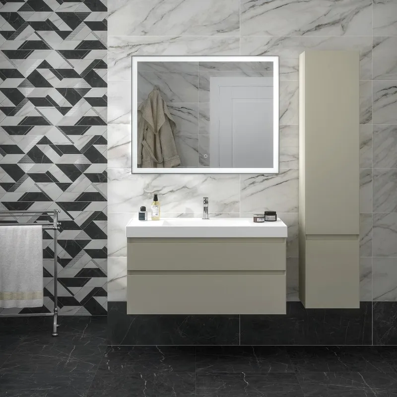 Тумба KERAMA MARAZZI Cubo подвесная с ящиками 100, лимо матовая