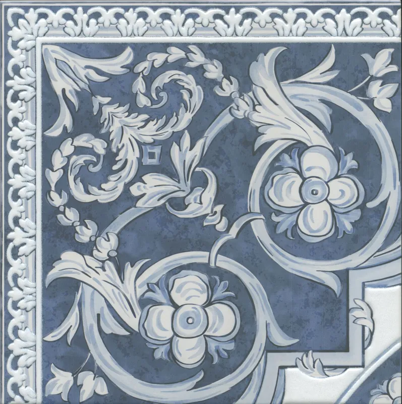 Декор Алмаш угол cиний 30x30