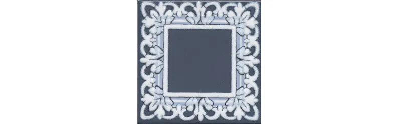 Декор Алмаш синий глянцевый 9,8x9,8