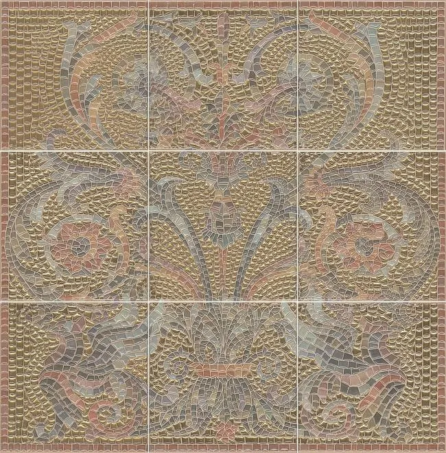 Панно Виченца золото глянцевый (из 9 ч. разм. 15x15) 45x45