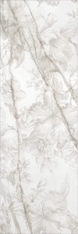 Декор Прадо цветы глянцевый обрезной 40x120