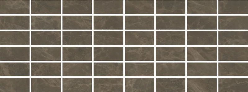 Декор Лирия коричневый мозаичный глянцевый 15x40