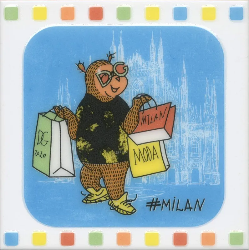 Декор Большое путешествие Milan глянцевый 20x20