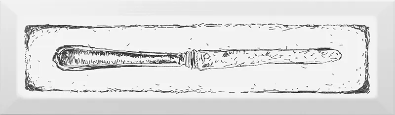 Декор Knife чёрный матовый 8,5x28,5