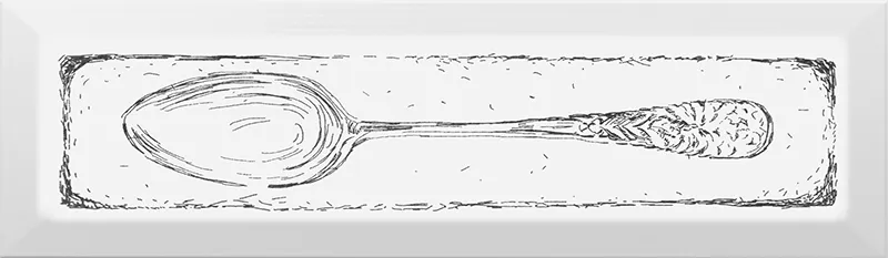 Декор Spoon чёрный матовый 8,5x28,5