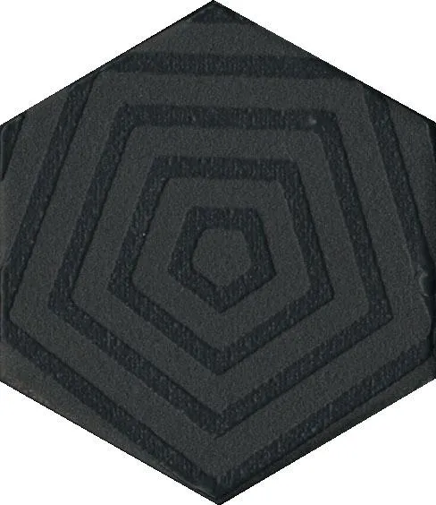Декор Агуста черный 6x5,2
