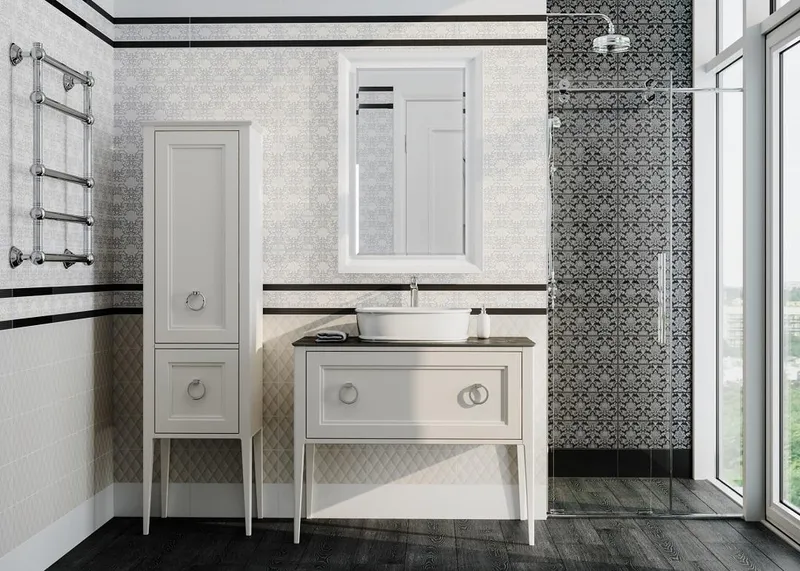 Зеркало PLAZA Classic 65, белое матовое