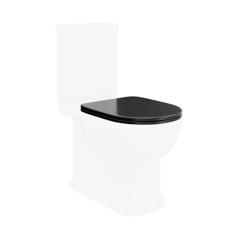 Сиденье Kerama Marazzi Pompei для напольного унитаза, черное глянцевое