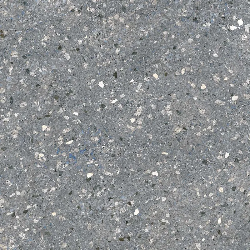 Терраццо серый тёмный обрезной 60x60