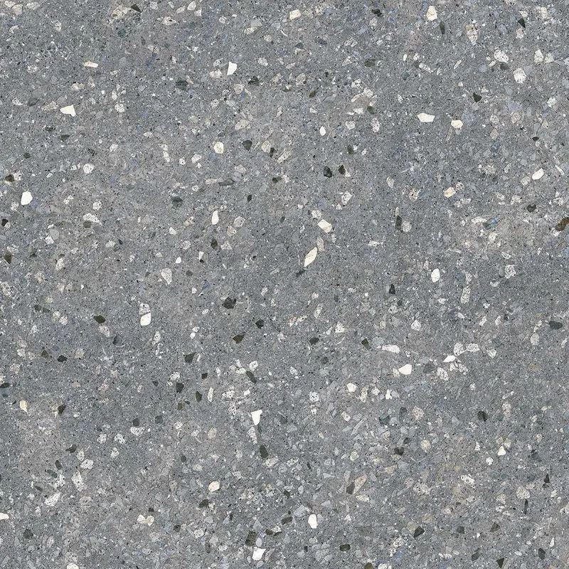 Терраццо серый тёмный обрезной 60x60