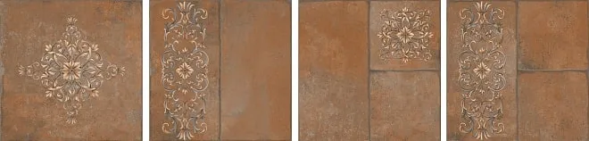 Каменный остров коричневый декорированный 30x30