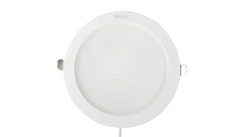 Светильник светодиодный точечный OPPLE Utility LED Downlight US US R175-18W-4000-WH-GP встраиваемый — вид сверху на круглый корпус
