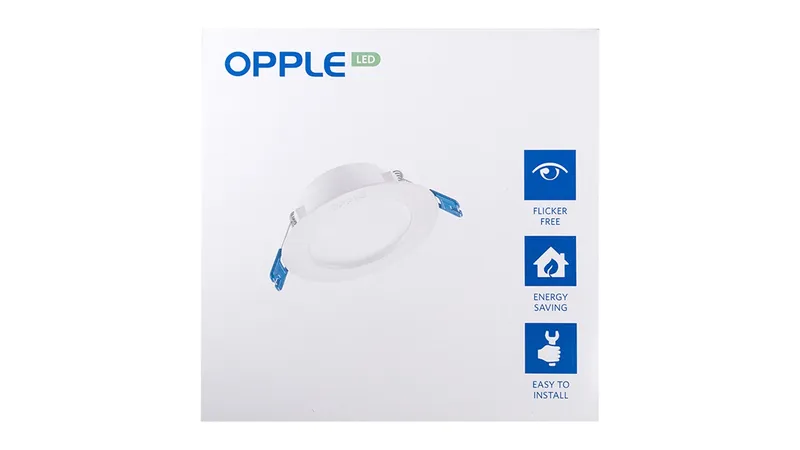 Светильник светодиодный точечный OPPLE Utility LED Downlight US US R175-18W-4000-WH-GP встраиваемый — вид сверху на круглый корпус