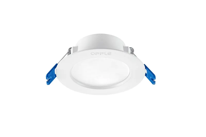 Светильник светодиодный точечный OPPLE Utility LED Downlight US R150-12W-3000-WH-GP встраиваемый — вид под углом
