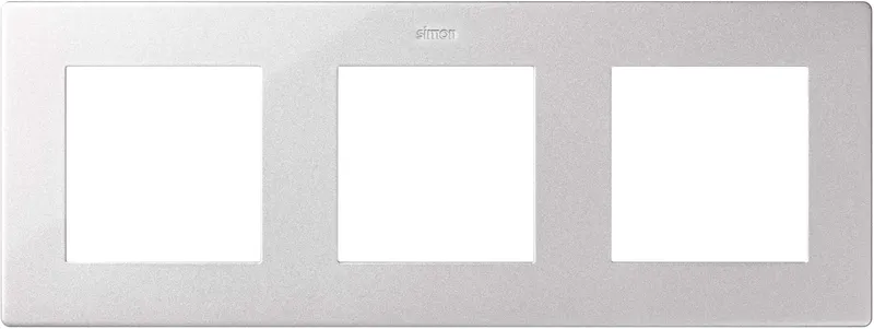 Рамка Simon 24 Harmonie Radiant на 4 поста, алюминий — вид спереди на панель
